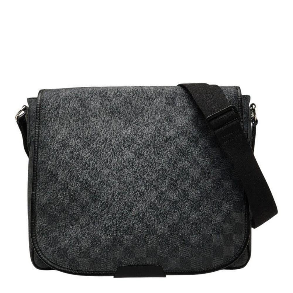 Louis Vuitton Damier Graphite Daniel MM Shoulder Bag Black